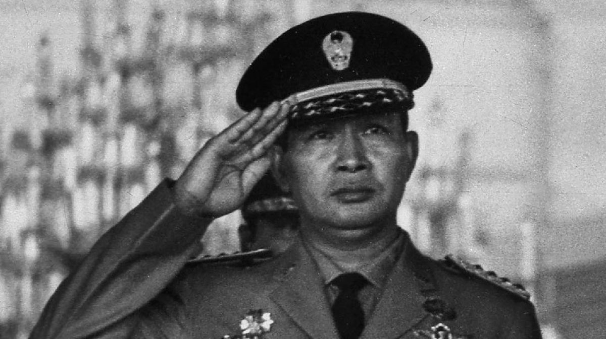 Presiden RI Ke-2 Soeharto diwacanakan mendapatkan gelar pahlawan nasional. Foto: AFP