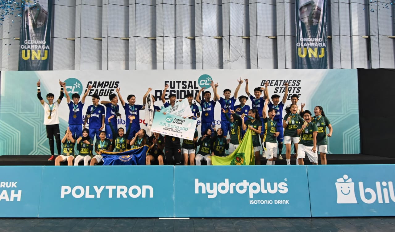 UIN Bandung Juara Putra, STKIP Pasundan Sabet Titel Putri di Campus League Futsal Jakarta