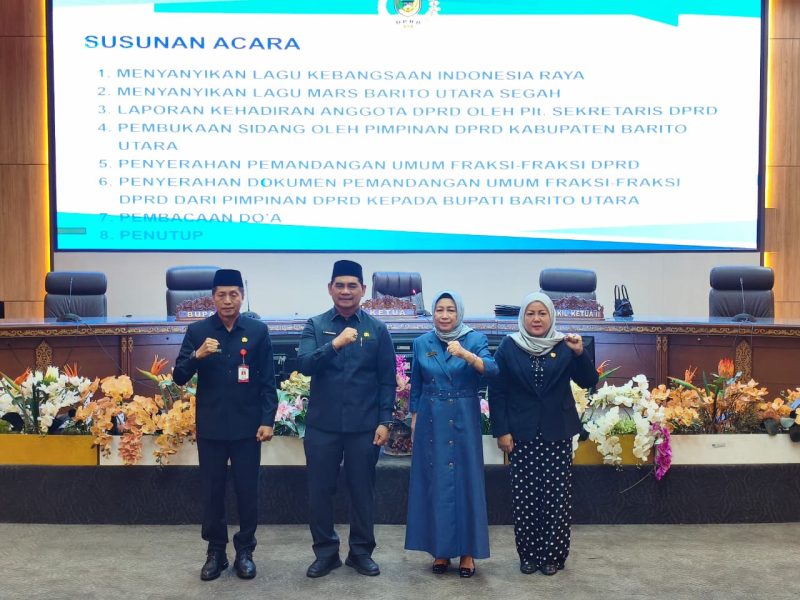 Paripurna DPRD Barut, 5 Raperda Usulan Pemkab Disampaikan Fraksi