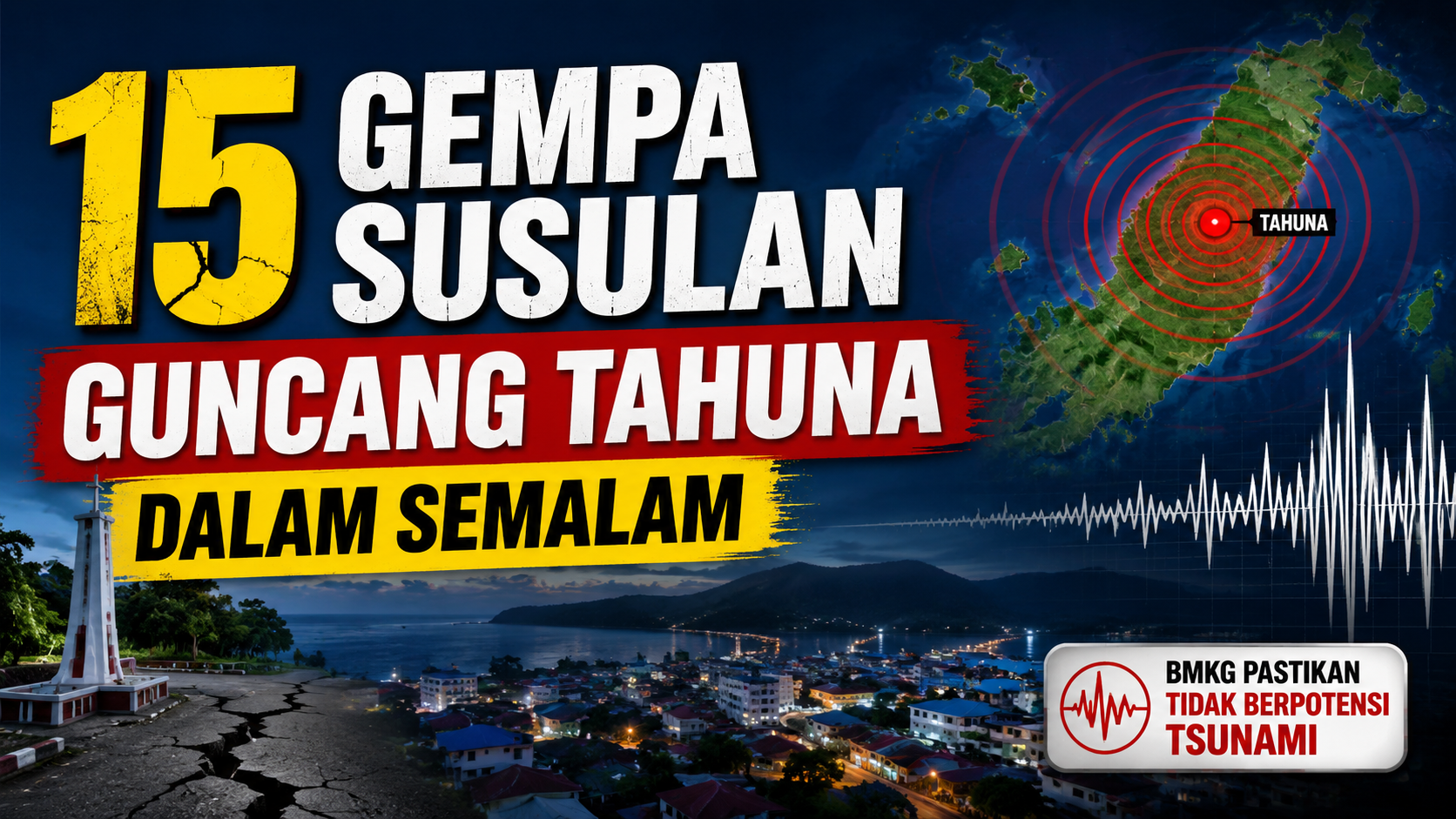 15 Kali Gempa Susulan Guncang Tahuna Sangihe, BMKG Pastikan Tidak Berpotensi Tsunami