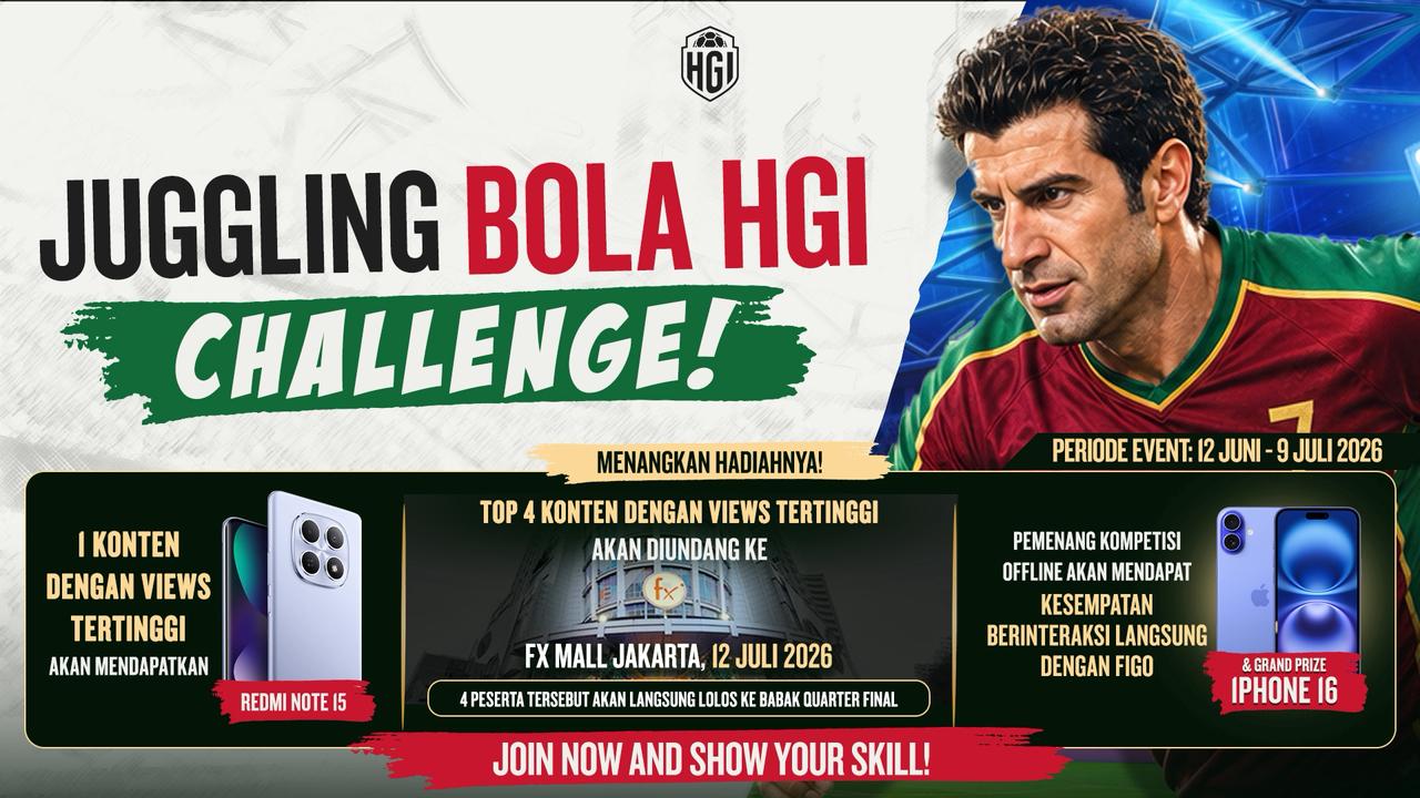 Luís Figo Siap Uji Kemampuan Juggling Kreator Indonesia di Pesta Bola HGI 2026