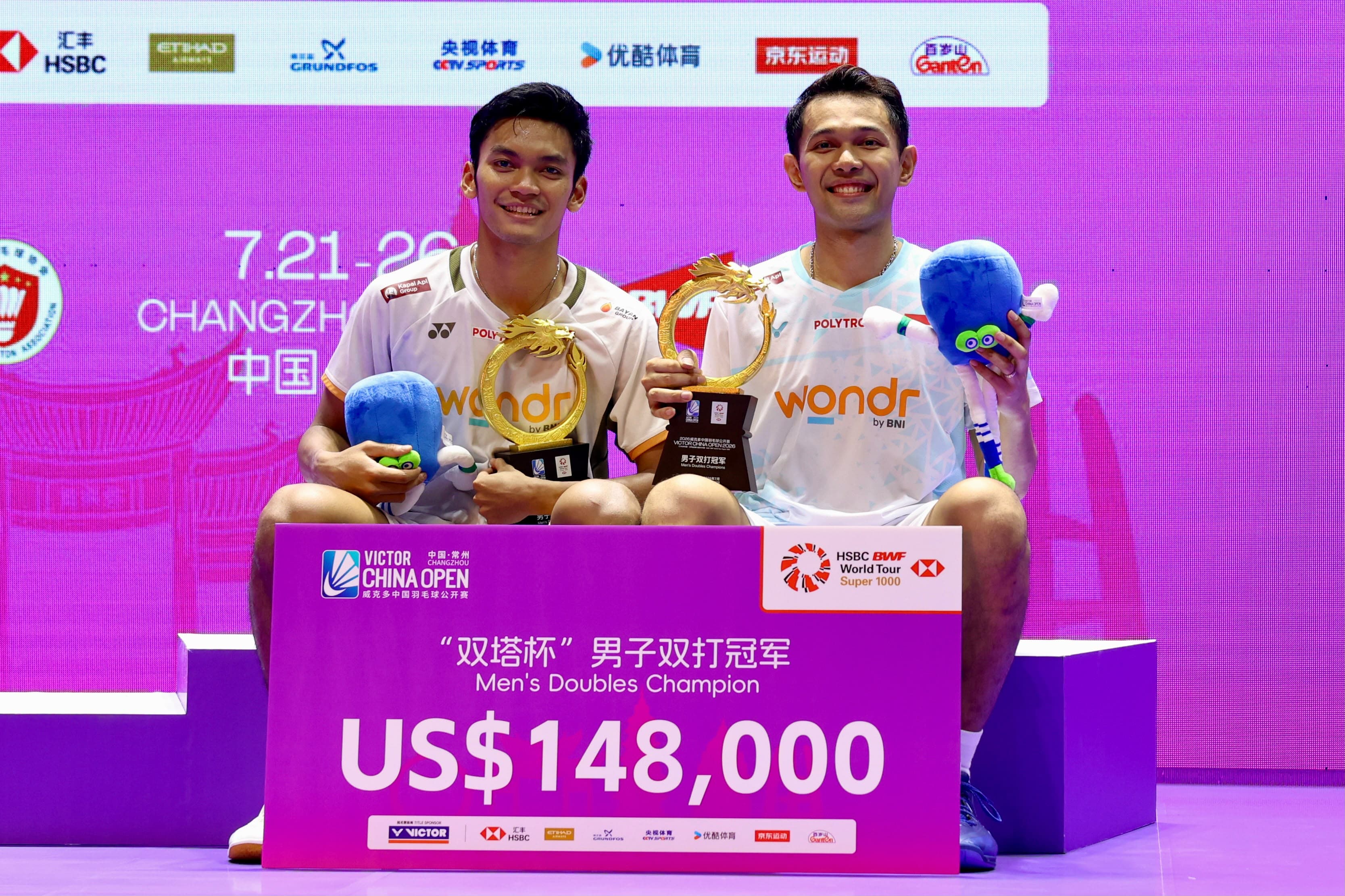 Fajar/Fikri Rebut Gelar Juara China Open 2026, Modal Berharga Menuju Kejuaraan Dunia