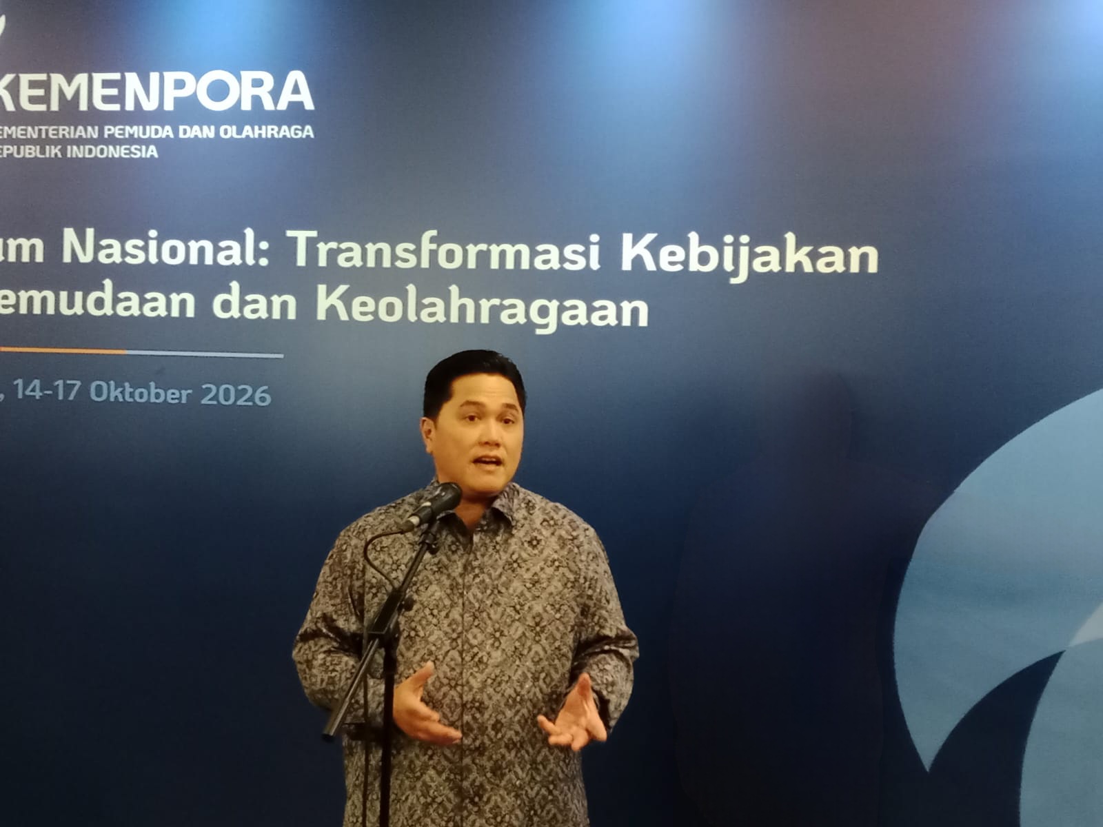 Menpora Erick Soroti Fasilitas Olahraga Mangkrak, Minta Sinergi Kementerian