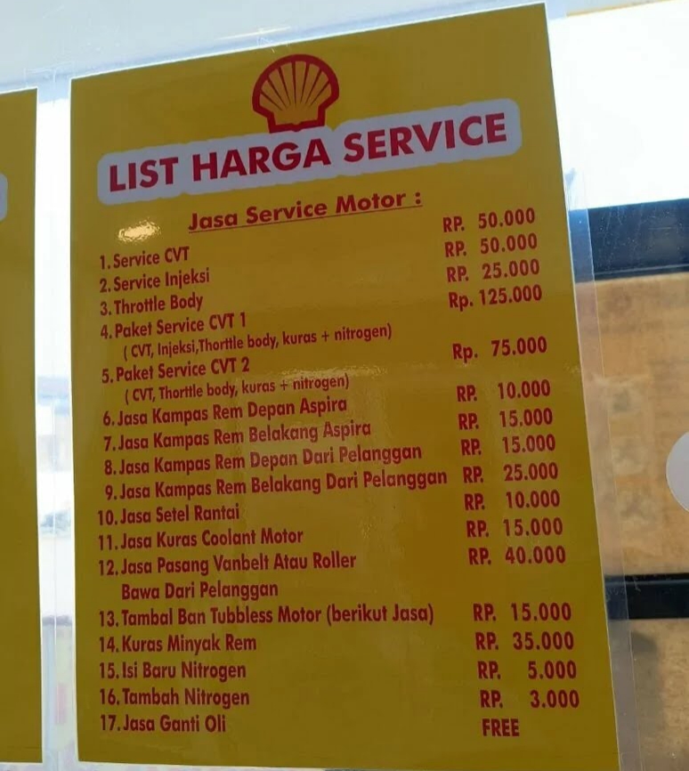 Biaya servis CVT di Shell - apakabar.co.id