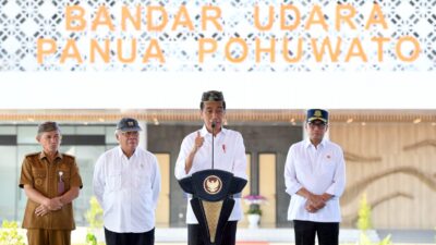 Dorong Mobilitas Orang dan Logistik, Jokowi Resmikan Bandara Panua Pohuwato di Gorontalo