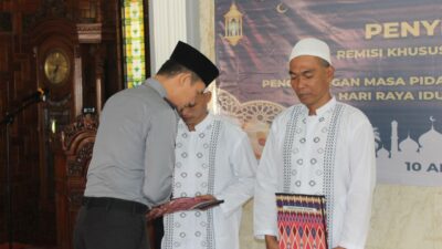 Momen Idulfitri, 391 Narapidana di Lapas Cianjur Dapat Remisi