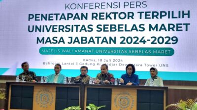 MWA UNS Tetapkan Prof. Hartono Sebagai Rektor Masa Jabatan 2024-2029