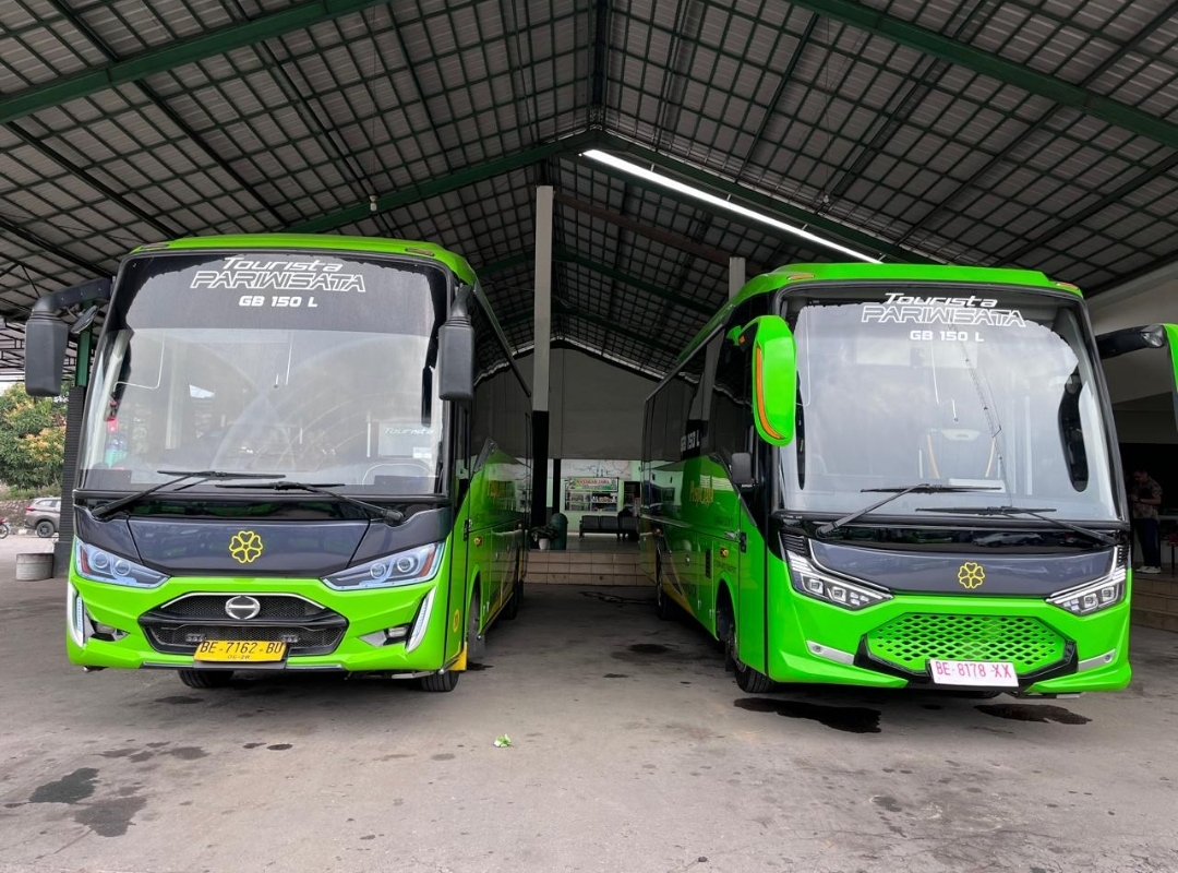 PO Puspa Jaya Lampung Tambah Armada Baru Hino GB BUS 150 L - apakabar.co.id