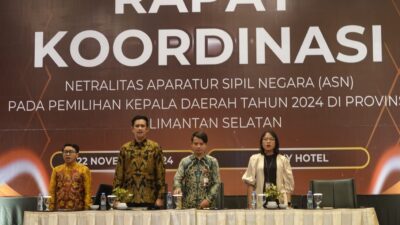 Jelang Pilkada 2024, Bawaslu Kalsel Gelar Rapat Kordinasi tentang Netralitas ASN