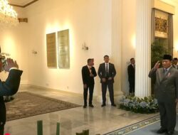 Peringatan Harlah Pancasila: Prabowo di Depan, Gibran Membelakangi Megawati