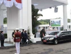 Prabowo Sambut Presiden Peru Dina Boluarte di Istana Merdeka