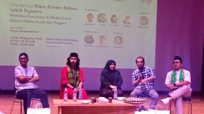 Forum Jurnalis Betawi bersama Dewan Kesenian Jakarta menggelar workshop tentang Bikin Konten Betawi Lebih Nyastra di TIM - apakabar.co.id