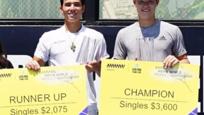 Alexander Chang Angkat Trofi Juara UTR Pro Tennis Tour Bali
